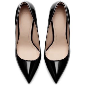 Zara Trafaluc AW 13 Black Heels - Patent and Suede